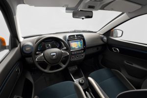 Dacia Spring Electric Interior – image taken from https://www.carmagazine.co.uk/car-news/first-official-pictures/dacia/spring/ – Fleet Evolution, Tamworth