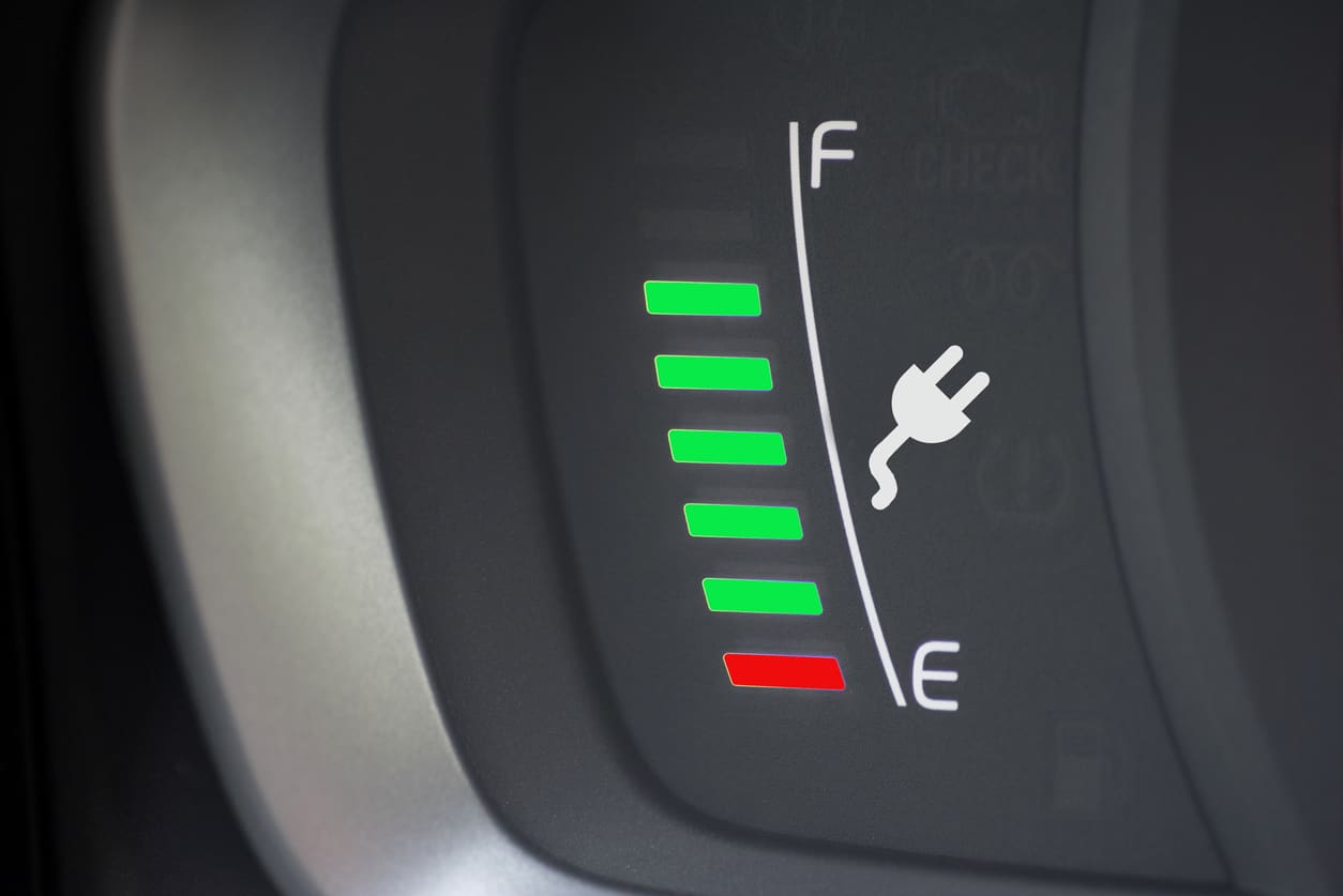 Fuel gauge of an electric car